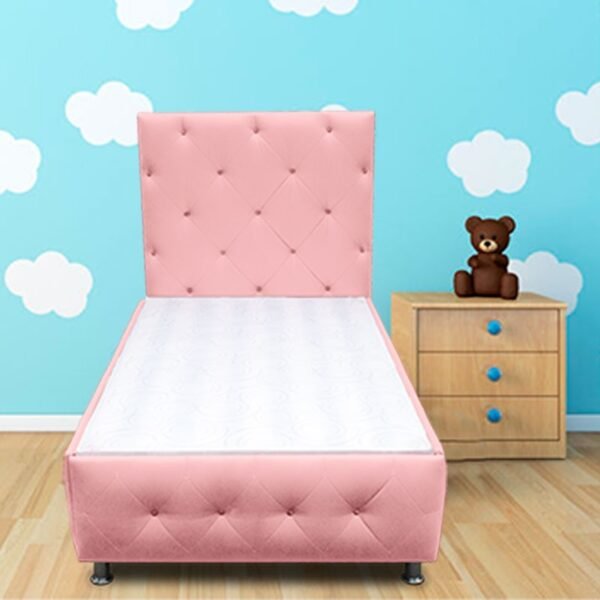 CAMA BAÚL CAPITONEADA + CABECERO HASTA EL PISO