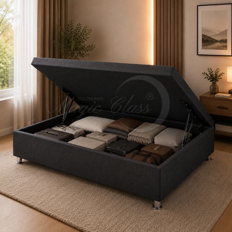 CAMA BAÚL HIDRÁULICA CON APERTURA HORIZONTAL