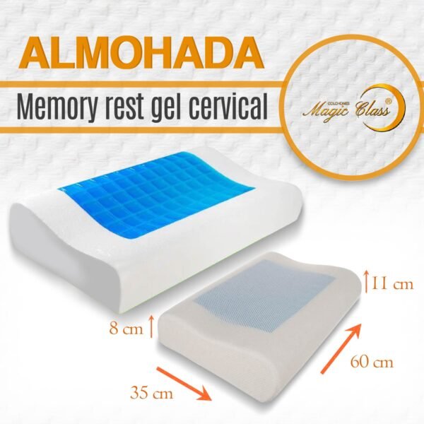 ALMOHADA MEMORY REST GEL CERVICAL - Imagen 2