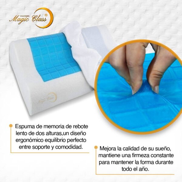 ALMOHADA MEMORY REST GEL CERVICAL - Imagen 3