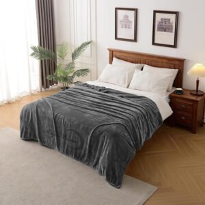 MANTA COBIJA SUAVE Y DELGADA UNICOLOR GRIS